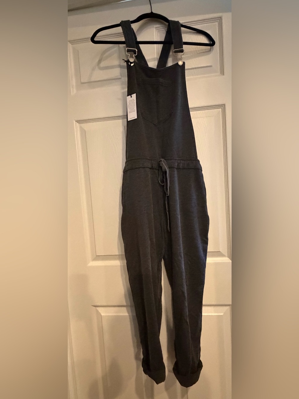 Z Supply Charcoal Overalls Jumpsuit with Drawstring